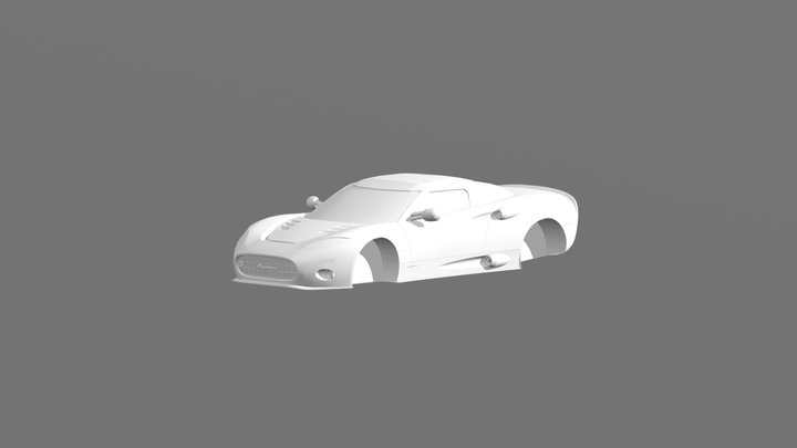 Spyker C8 Preliator Convertible Body 3D Model