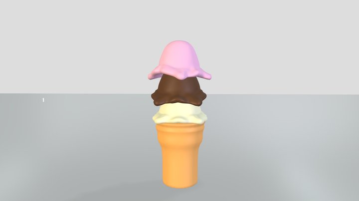 Ice cream cone (eevee) 3D Model
