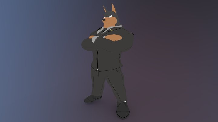 Doberman Bouncer 3D Model