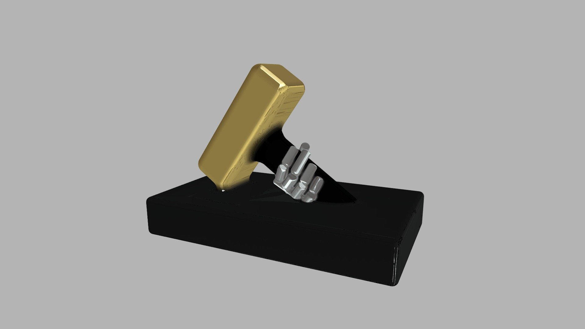 Golden Hammer Trophy Download Free 3D model by Brick Barny (barnabas