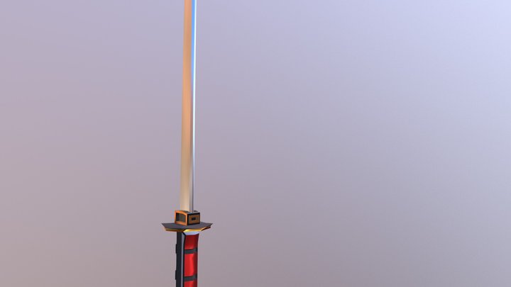 Katana Cyber Punk 3D Model