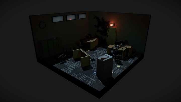 Office Environment 3D Model