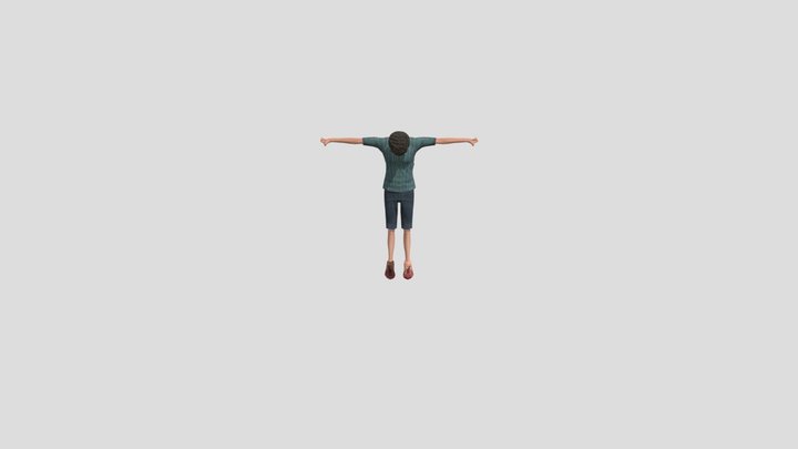 CARTOON BOY RIGGED 3D Model