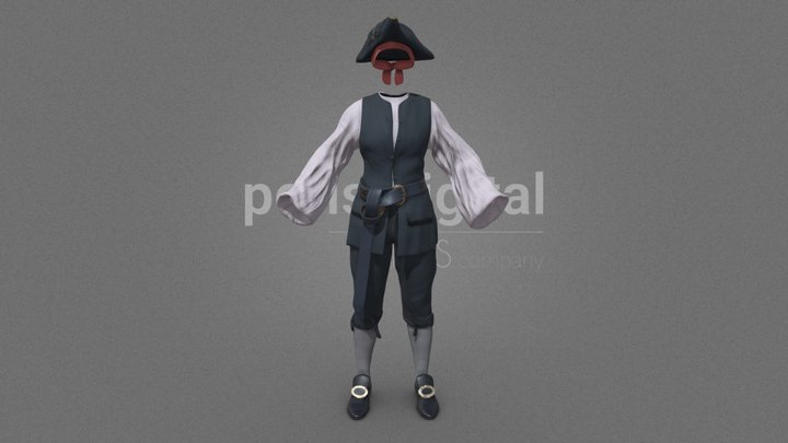 Pirate Series - Female 3D Model