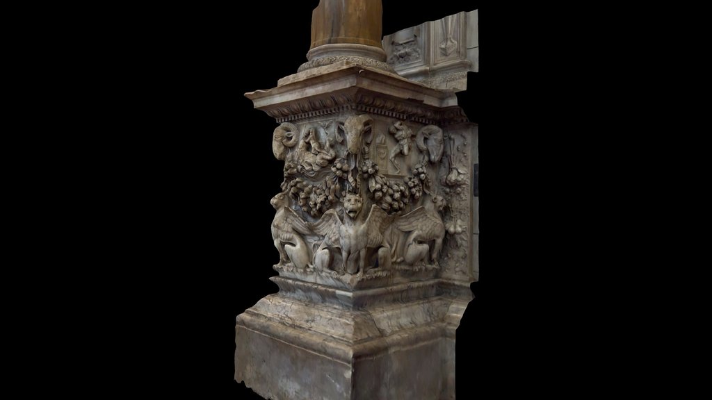 Siena - Duomo Column Base Carving (Scaniverse)