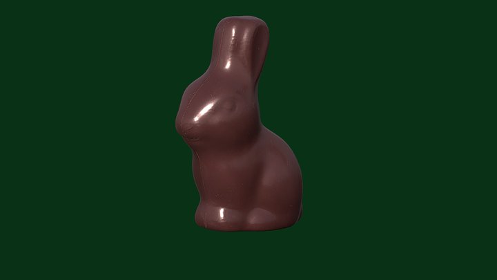 Chocolate Easter Bunny 3D Model
