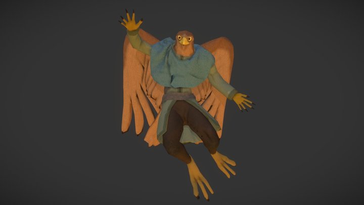 Aarakocra Wizard D&D [2018] - VRChat Avatar 3D Model