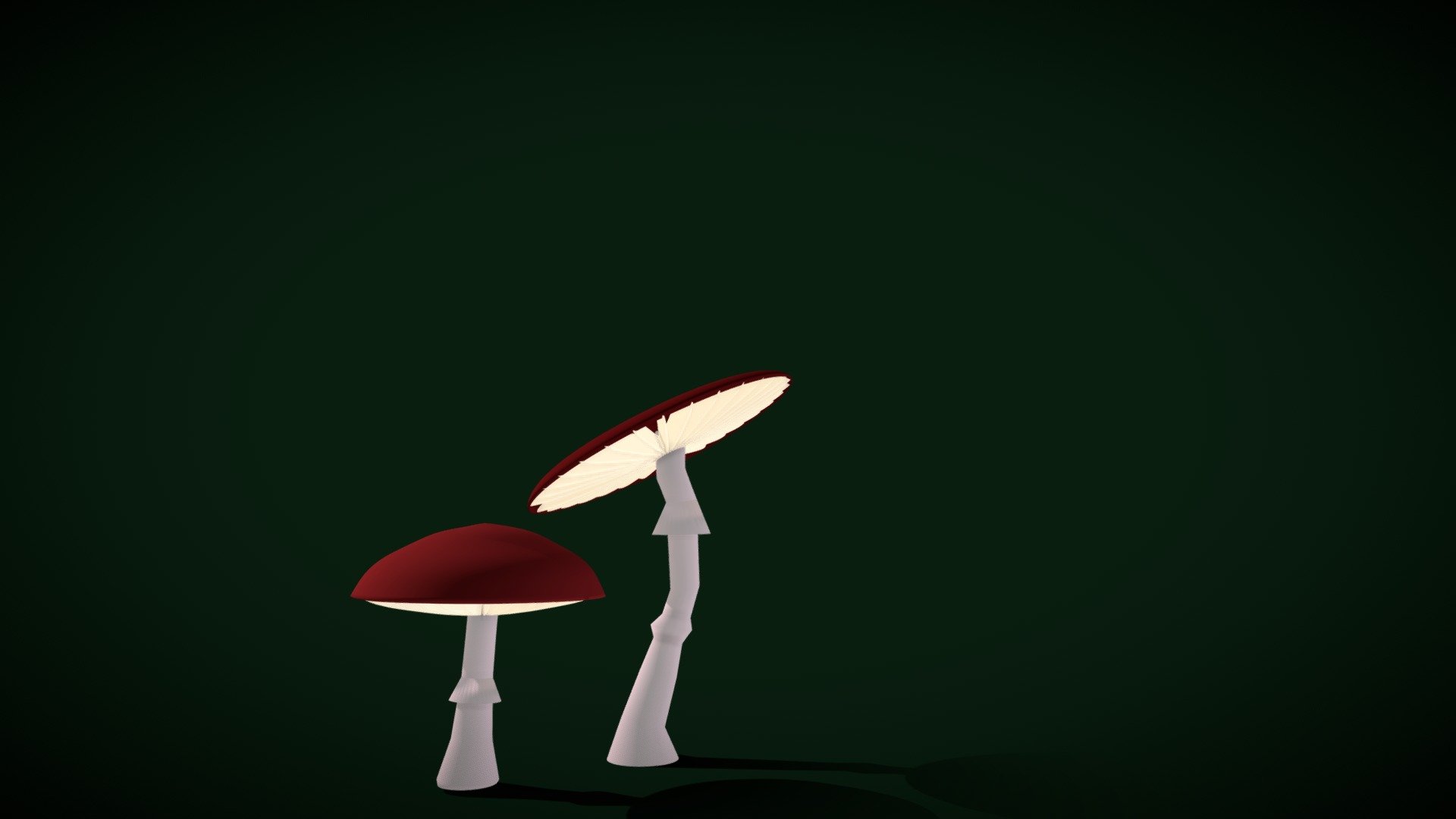 Glowing mushroom light