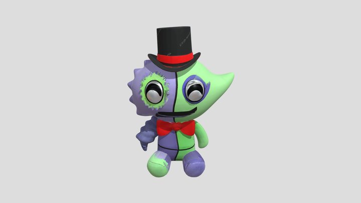 Plush toy with top hat 3D Model