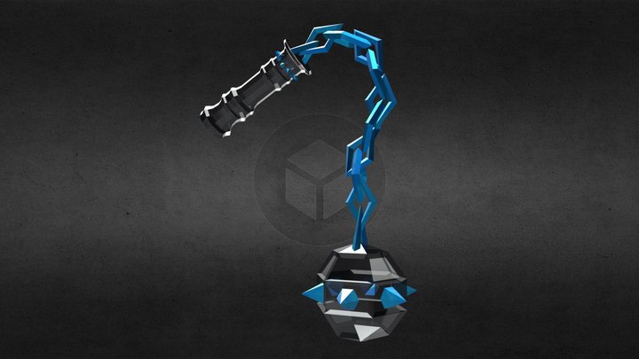 Low Poly Flail Weapon