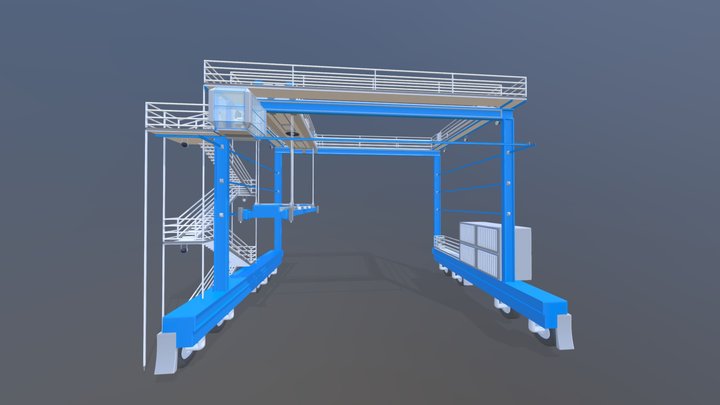 Crane Bridge 3D Model