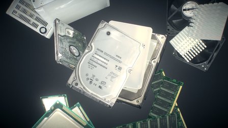 Computer Components 3D Model