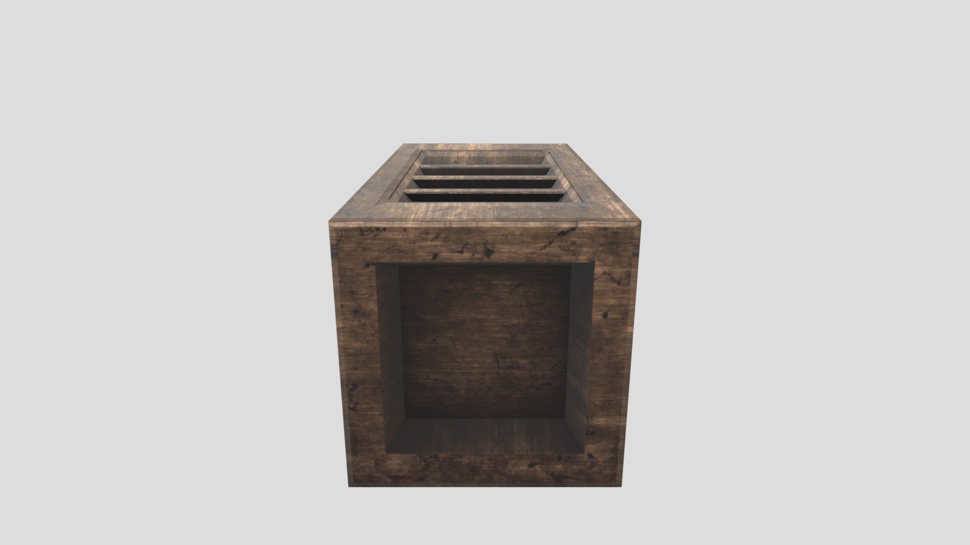 Eine Holzkiste mit Schrauben