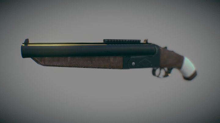 Double Barrel 3D Model
