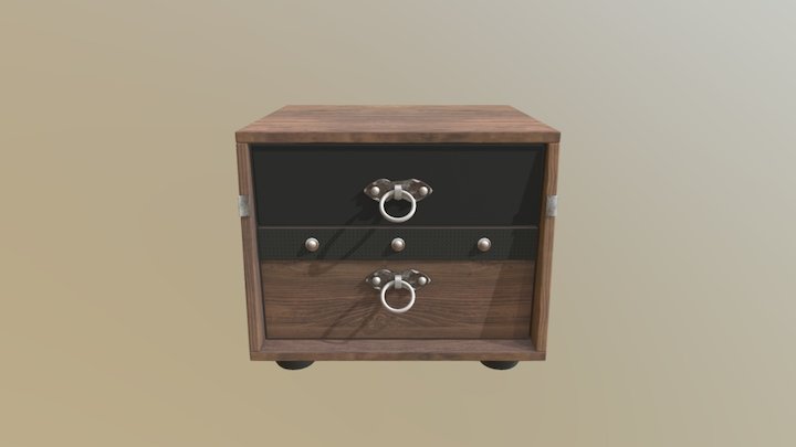 Pirate furniture_Nightstand 3D Model