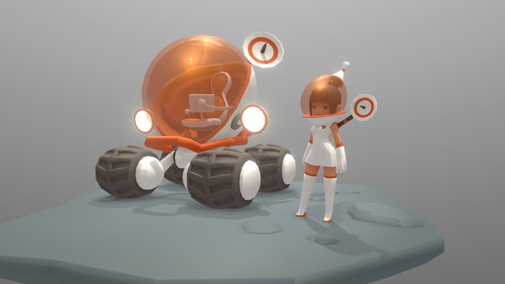 astronaut girl 3D Model
