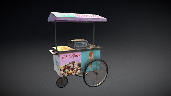 Ice Cream Cart 3D Model