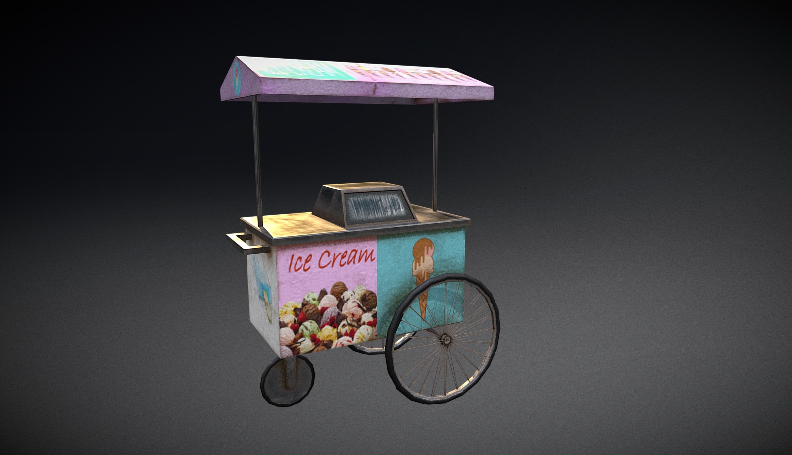 Ice Cream Set 3d model. Free download.