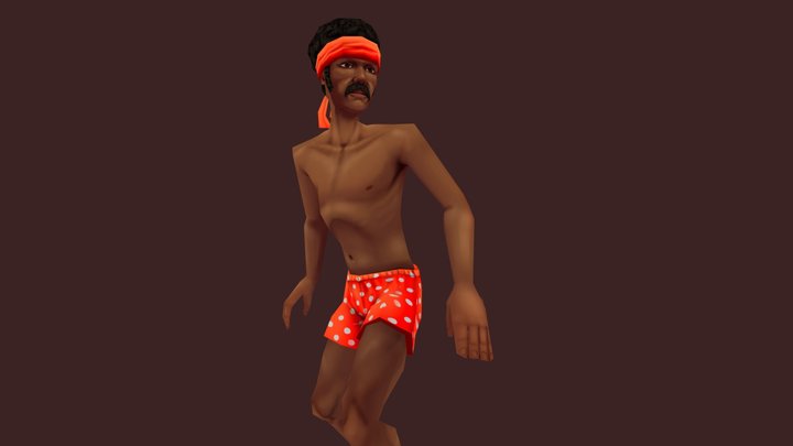 Lowpoly Character 02 3D Model