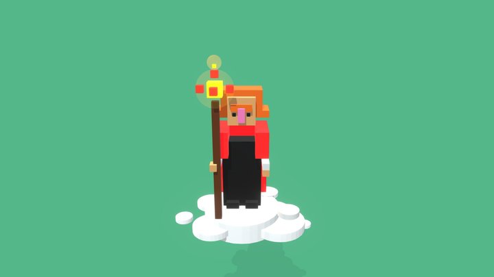 Fire mage. 3D Model