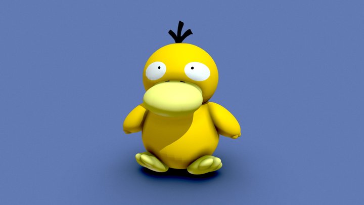 Psyduck pokémon 3d model - Finished Projects - Blender Artists Community