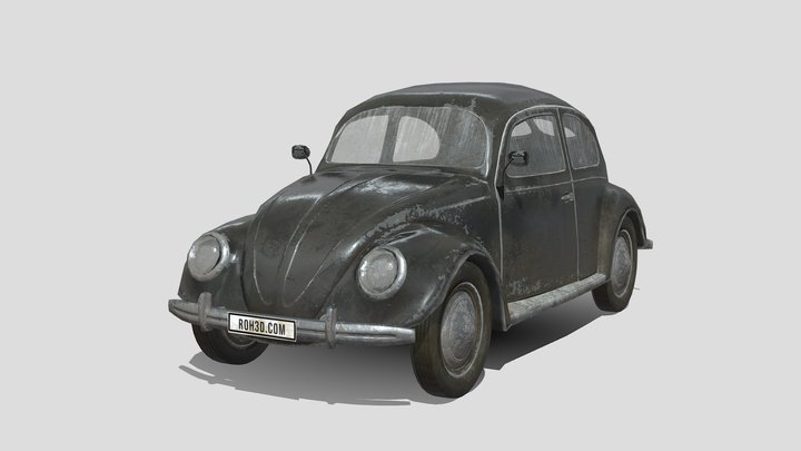 Dirty Car - Volkswagen Beetle 1949 3D Model