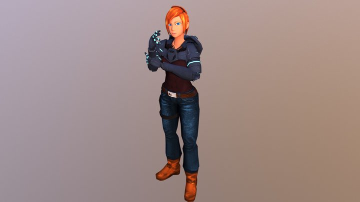 Sci-fi Lady Mika 3D Model