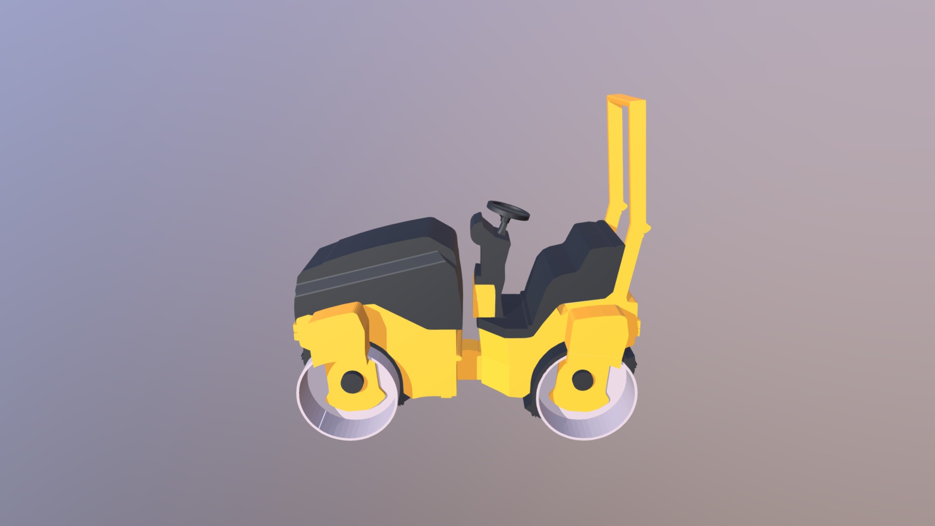 3D model Tandemvibrationswalze - This is a 3D model of the Tandemvibrationswalze. The 3D model is about a yellow toy car.