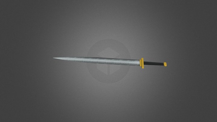 Low-Poly Simple Sword 3D Model