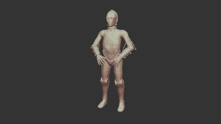 C-3PO - Re-shaped To Original 3D Model