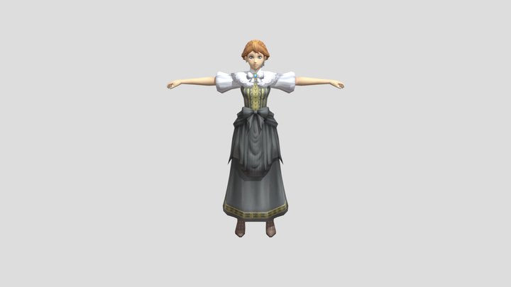 Zangeki No Reginleiv Southern Female Citizen 3D Model