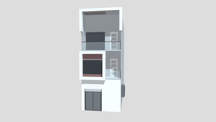 Low Poly Vietnamese Tube House [Game Ready]