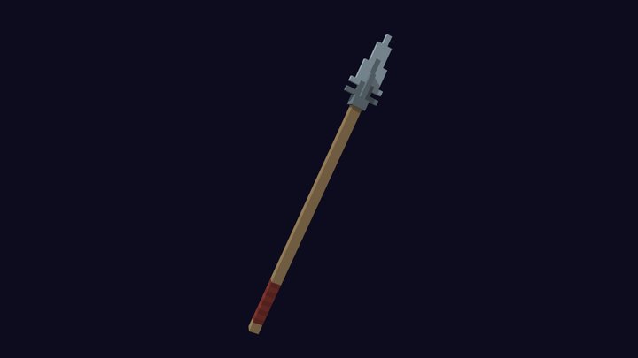 Voxel Spear 1 - 3D Lowpoly Weapons 3D Model