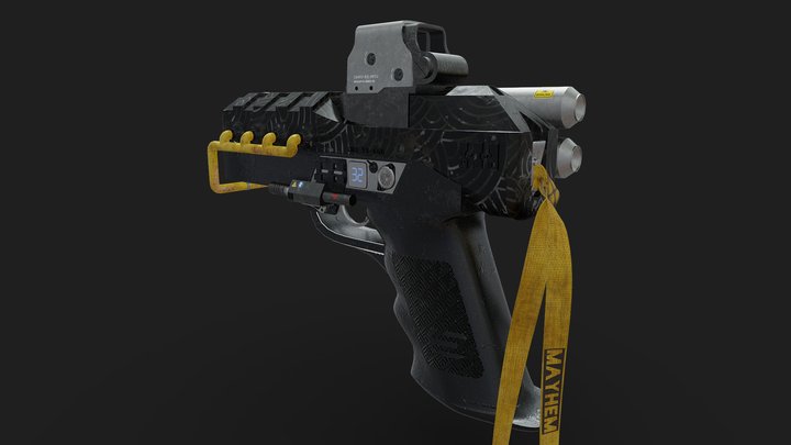 Mayhem Pistol 3D Model