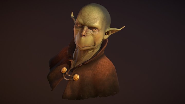 Goblin Bust 3D Model
