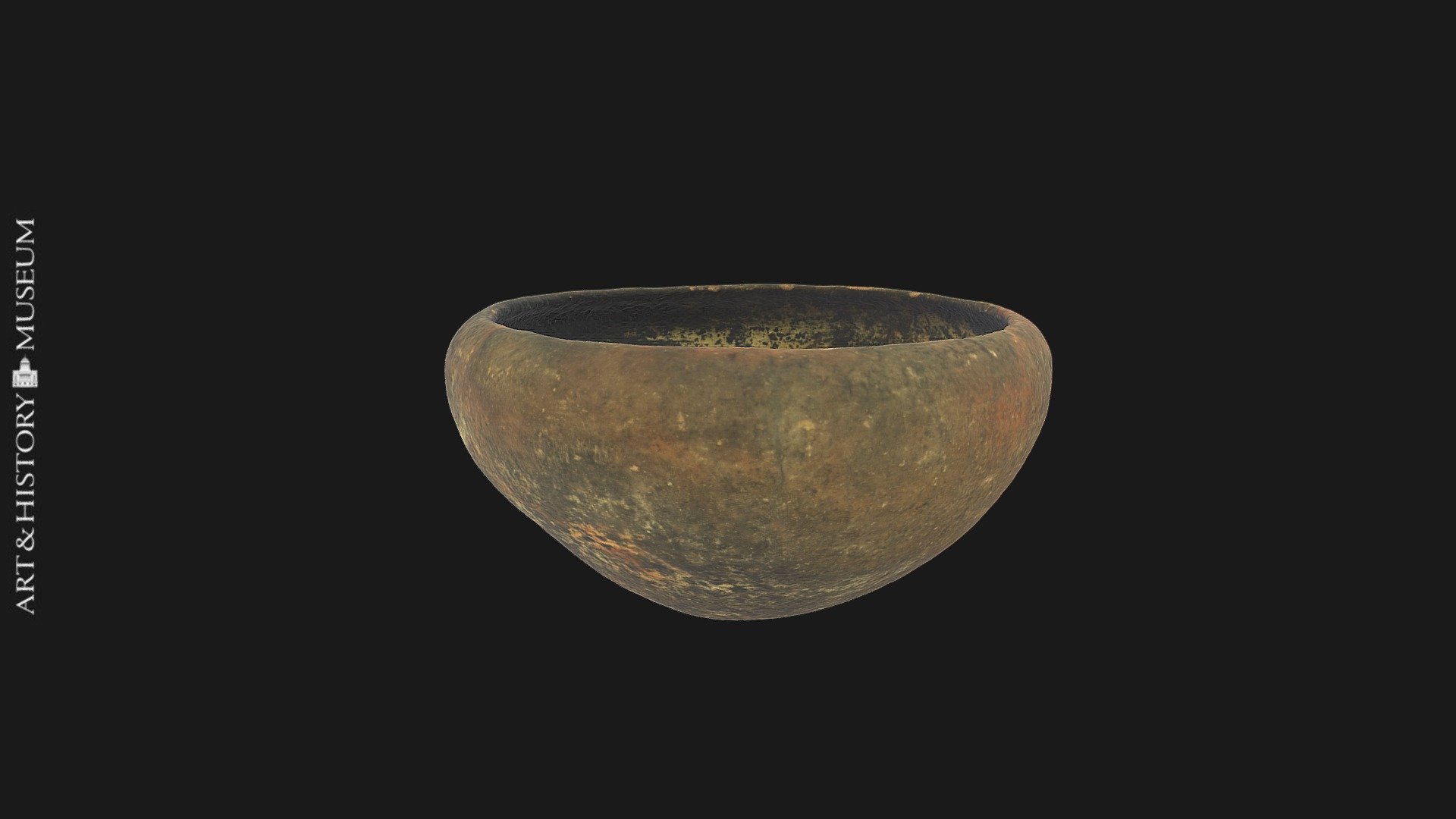 Bowl with conical base and receding rim