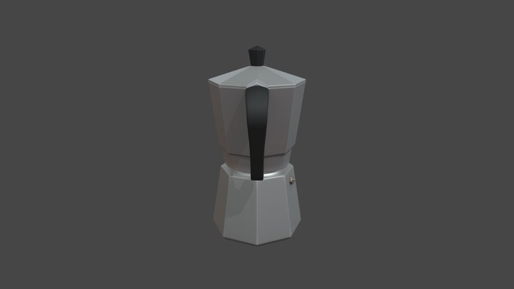 High poly Moka Pot 3D Model