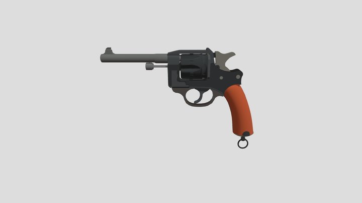 Draft French Model 1982 Revolver1 3D Model