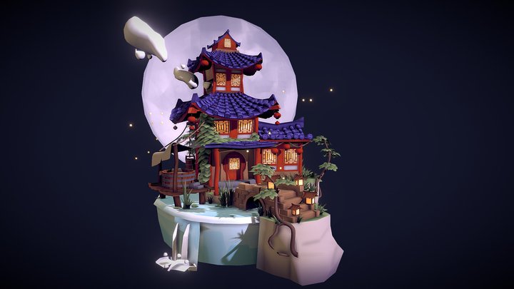 Chinese Bath House [DAE Game Art Assignment] 3D Model