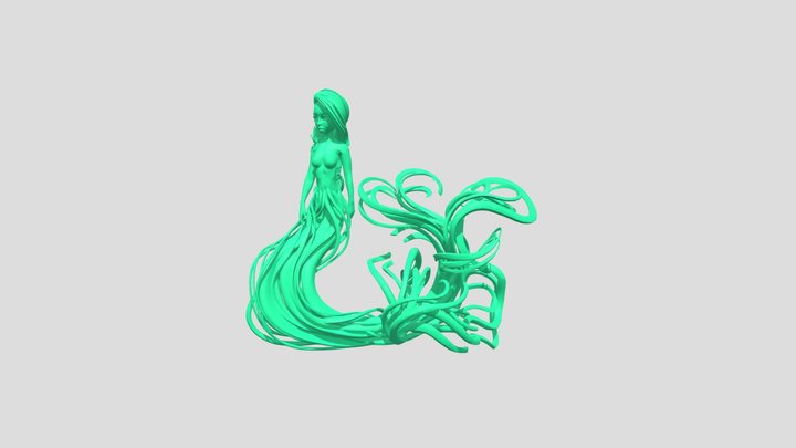 spectral-mermaid-blue 3D Model