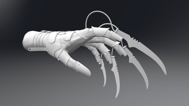 Steam Punk Glove 3D Model