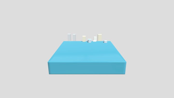 Thai Coastal Tsunami (Colored) 3D Model