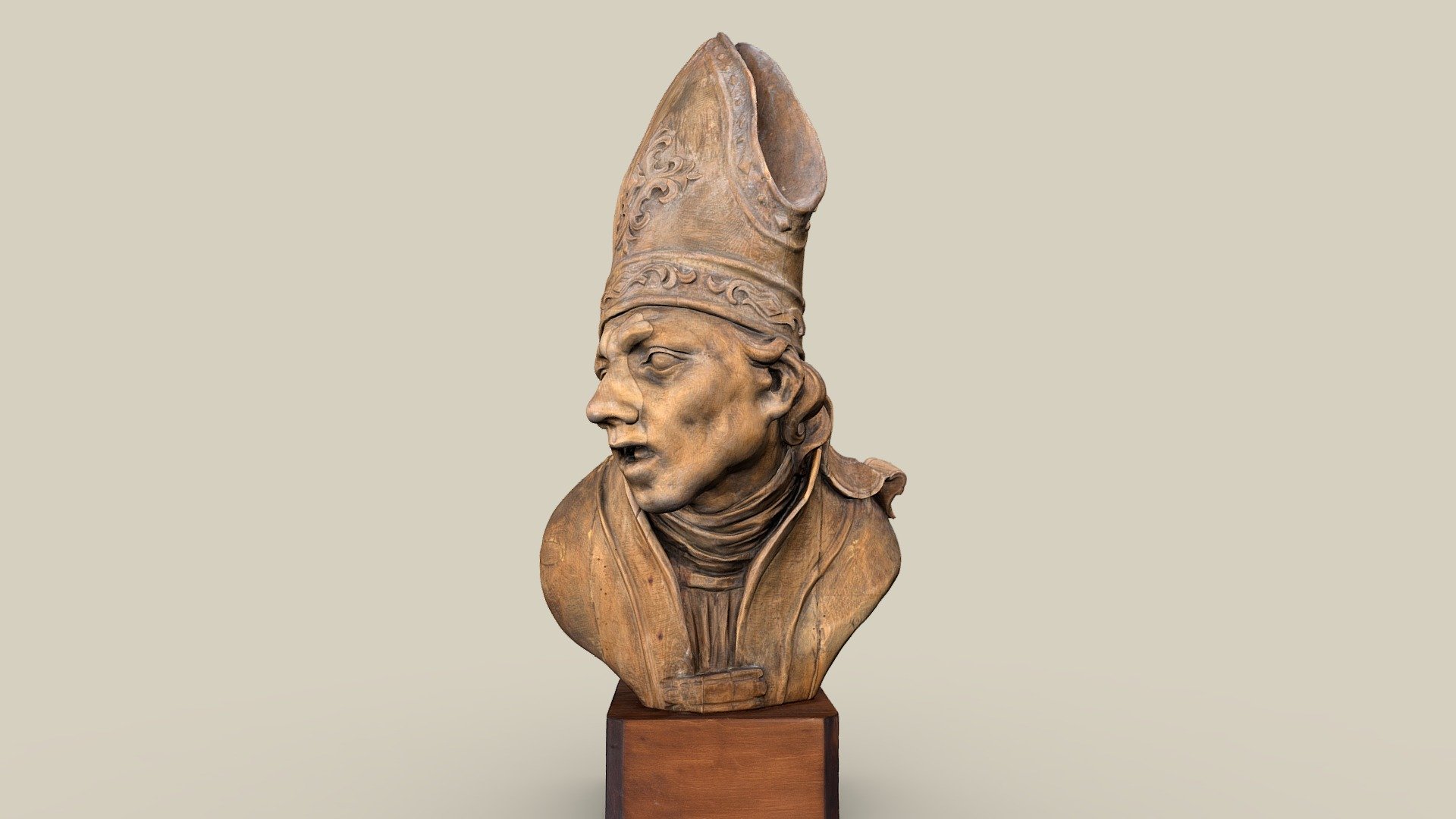 Büste eines Bischofs — Sketchfab embed 3D viewer