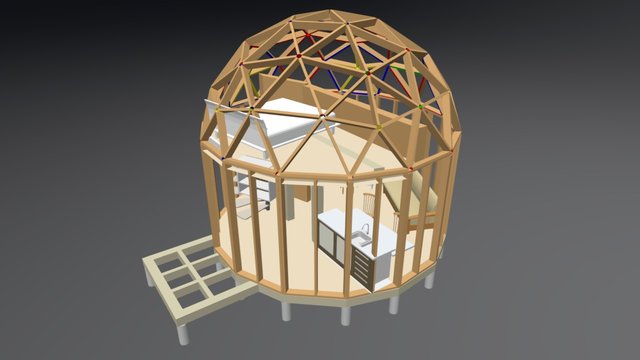 Круглый дом 4 3D Model