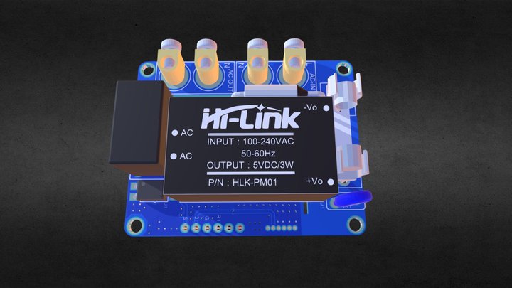 AC/DC 600MA, 250/110VAC 10A RELAY 3D Model