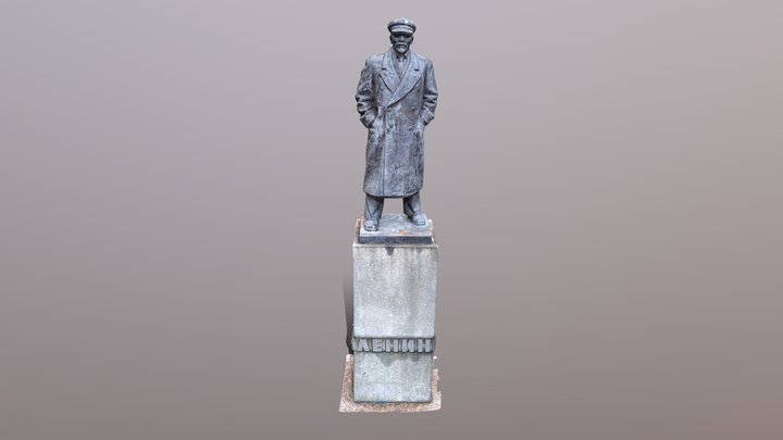 Monument of Lenin in Tikhvin city 3D Model