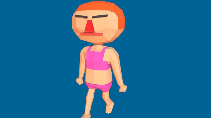 Buried Booty NPC Female 3D Model