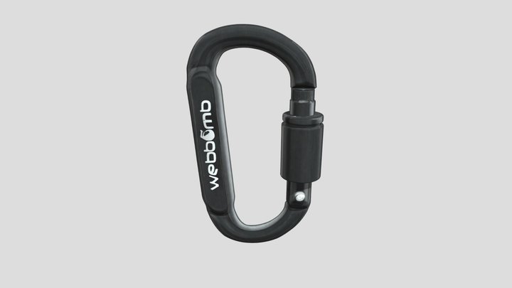 Black_ Carabiner_ Clip_0117102007_texture 3D Model