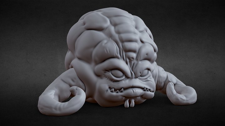 3D PRNTBLE KRANG 80s CARTOON NINJA TURTLES TMNT 3D Model