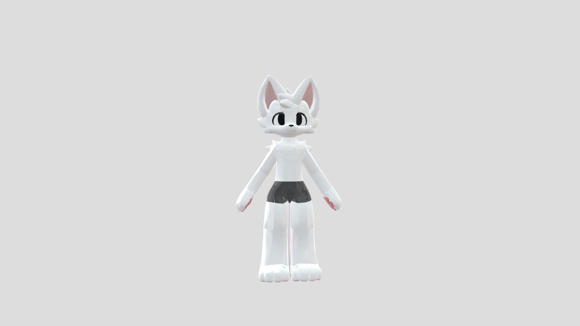 White kemono cat (3) - Download Free 3D model by FURRY Pluem P='w'=P ...